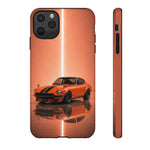 Orange 240Z Phone Case, Classic JDM Sports Car Racing Stripe Cover