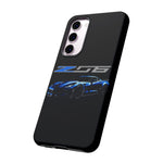 Blue C7 Z06 Sports Car Tough Phone Case Track Style Cover Gift