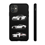 White C7 Z06 Sports Car Phone Case Tough Multi View