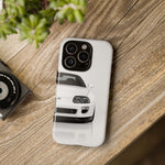 White MK4 Supra Phone Case, Retro 90s JDM Tough Cover for Car Enthusiasts