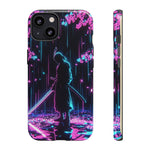 Neon Samurai Katana Rain Vaporwave Art Tough Phone Case