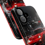 RX7 Phone Case Red, Night Drift JDM Sports Car Tough Cover, Gift