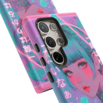 Neon Cyber Geisha phone case | Tough Case