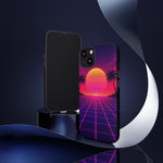 Classic Grid Sunset Vaporwave Art Tough Phone Case