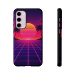 Classic Grid Sunset Vaporwave Art Tough Phone Case