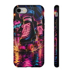 Neon Roller Skates Tough Case | Retro 80s Skate Night Phone Cover