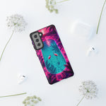 Neon Flamingo Pool Vaporwave Art Tough Phone Case