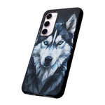 Siberian Husky Geometric Diamond Art Tough Phone Case