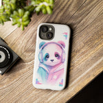 Pastel Panda Phone Case, Glitch Color Block Cover