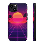 Classic Grid Sunset Vaporwave Art Tough Phone Case