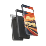 Retro Sunset Countach phone case | Sports car tough cover