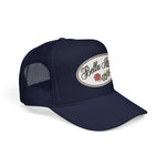 Bella Italia Hat Vintage Cursive Cap – Rose Olive Badge – Italian Diaspora Pride Gift Baseball Hat