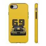 1969 Camaro Z28 Yellow Front View Muscle Car Tough Phone Case