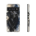 Black Lab Watercolor Art Tough Phone Case - Dog Portrait