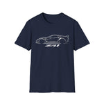 2019 ZR1 Modern Outline Silhouette T-Shirt C7 Line Art Emblem Car Fan Gift Tee