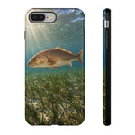 Redfish Phone Case, Seagrass Flat Underwater Art Cover