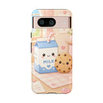 Milk Cookie Phone Case Cute Food Kawaii Tough Cover Gift Art