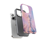 Praying Cherub Statue halo Vaporwave Aesthetic phone case