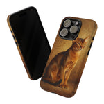 Abyssinian Warm Ticked Portrait Art Tough Phone Case