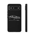 Vintage Galaxie 500 Phone Case | Classic Car Illustration, Black