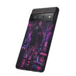 Anime Girl Neon City Tough Phone Case Cover Gift