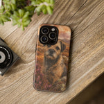 Border Terrier Earthy Watercolor Art Tough Phone Case