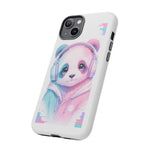 Pastel Panda Phone Case, Glitch Color Block Cover