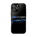 Blue C7 Z06 Sports Car Tough Phone Case Track Style Cover Gift