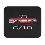 Chevy C10 Classic Pickup Mouse Pad – Red & White Retro Truck Art, Non-Slip Rubber Base