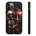Chrome Skull Sunset Reflection Phone Case Tough Cover Gift