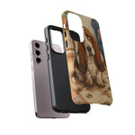 Guilty Basset Hound Phone Case, Muddy Watercolor Art Cover
