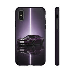 Purple Challenger Phone Case, Muscle Car Racing Stripe Studio Cover