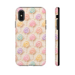Pastel Swirl Lollipops Tough Case | Candy Pattern Phone Cover