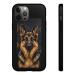 German Shepherd Geometric Art Tough Phone Case - Low Poly