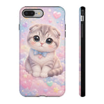 Scottish Fold Cat Kawaii Cute Portrait Art Tough Phone Case