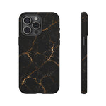 Black Gold Marble Pattern Phone Case | Tough Case