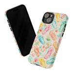 Watercolor Flip Flops pattern Tough Case | Beach Shells Phone Cover