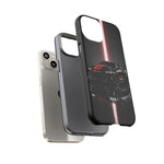 Camaro ZL1 Phone Case, Black Red Racing Stripe Studio Cover, Gift