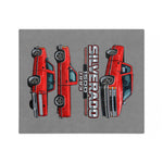 1994 Red Silverado 1500 Truck Blanket | Vintage Chevy Pickup Illustration