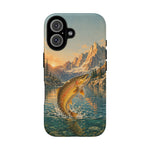 Leaping Golden Trout Lake Scene phone case | Tough Cover