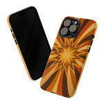 Gold Starburst 70s Retro Art Tough Phone Case