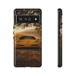 C5 Z06 Corvette Phone Case, Yellow Golden Hour Trail Cover