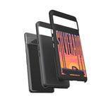Silverado sunset truck Phone Case | Retro pickup silhouette