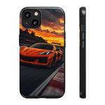Orange C8 Z06 Flat Plane V8 Speed Art Tough Phone Case