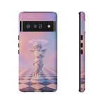 Praying Cherub Statue halo Vaporwave Aesthetic phone case