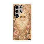 Persian Cat Floral Art Nouveau Tough Phone Case