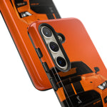 Orange Mustang Art Phone Case, GT500 American Muscle Car Tough Cover for Male