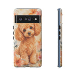 Miniature Poodle Whimsical Watercolor Art Tough Phone Case