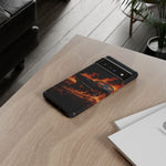 Black Charger Classic Muscle Flames Tough Phone Case Cover Gift