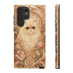 Persian Cat Floral Art Nouveau Tough Phone Case